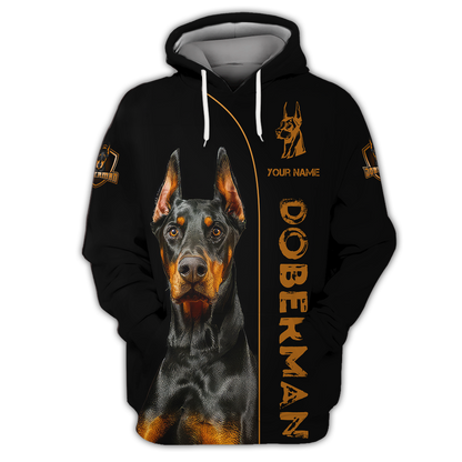 Doberman Dog Custom T-Shirts Professional Dogs 3D Shirt