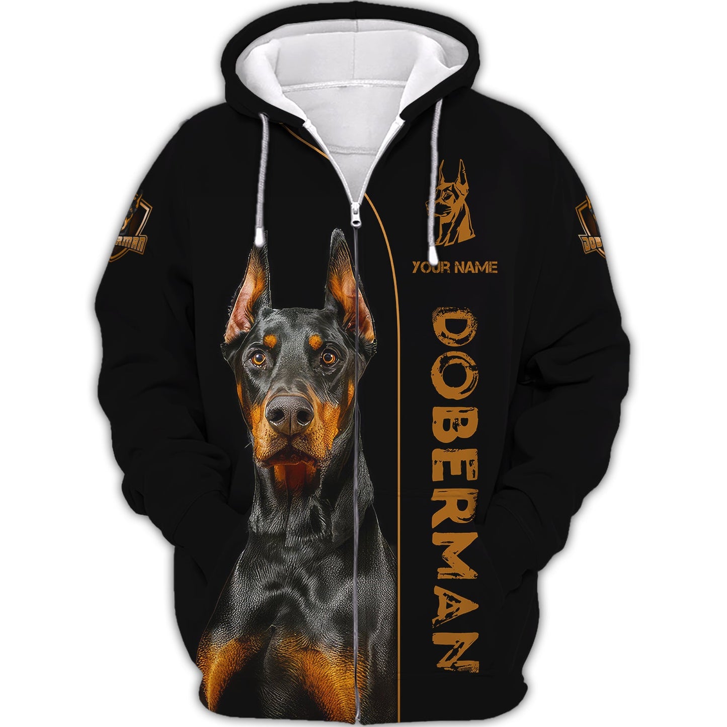 Doberman Dog Custom T-Shirts Zipper Hoodie Professional Dogs 3D Shirt