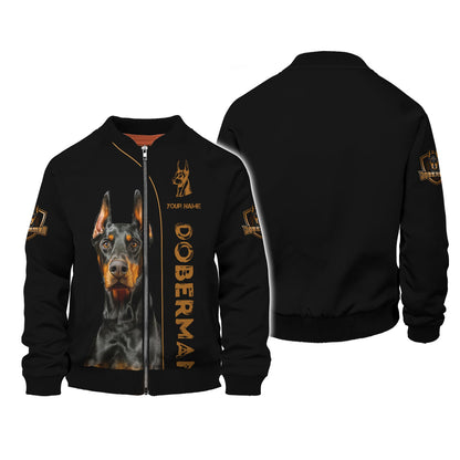 Doberman Dog Custom T-Shirts Zipper Hoodie Professional Dogs 3D Shirt