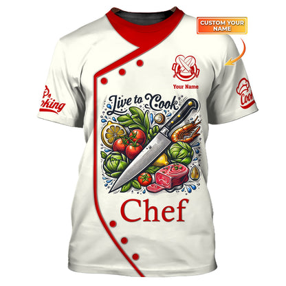 Zipper Hoodie Unisex Knives Cooking Chef Custom T-Shirts Gif For Chef Lover