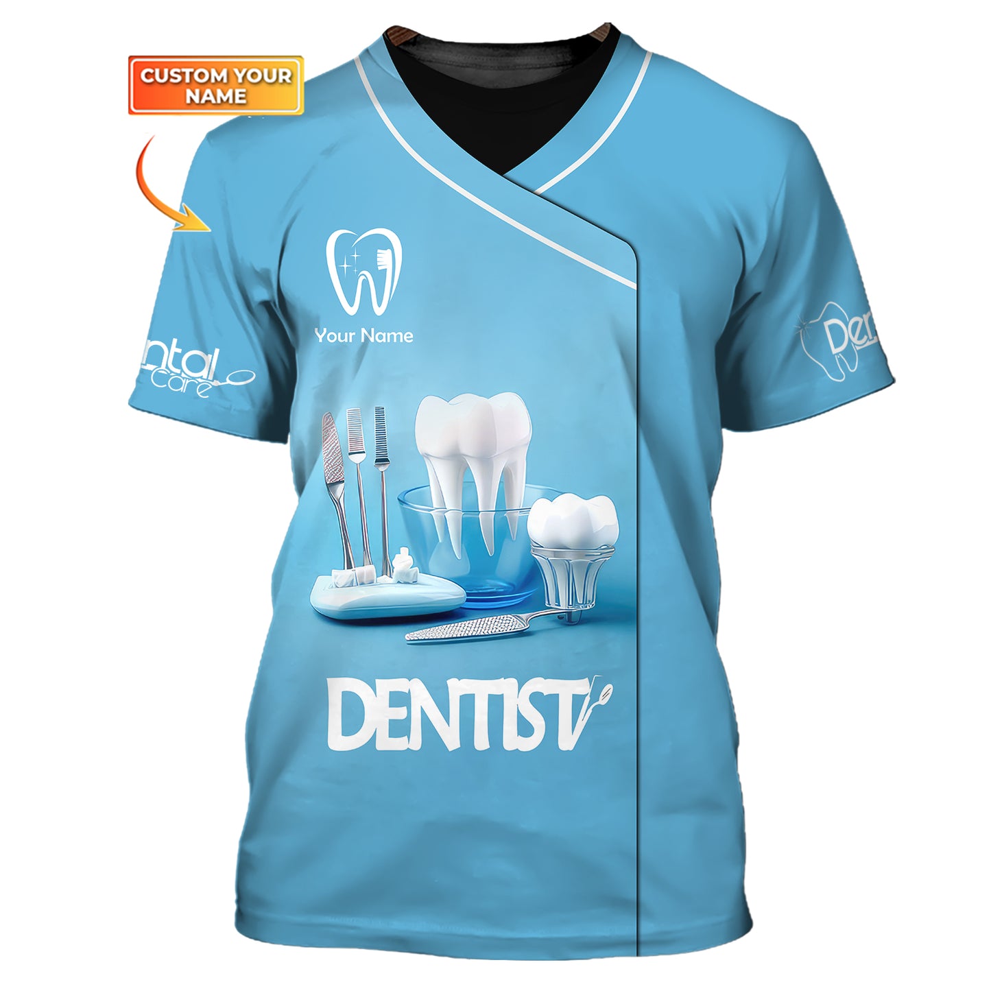 Dentistry Clinic 3D Shirt Dental Custom T-Shirts Gif For Dentist