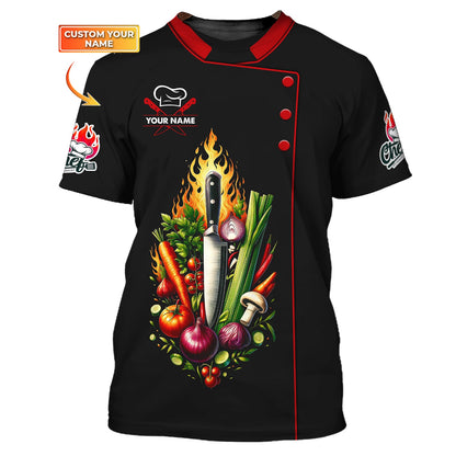 Zipper Hoodie Chef Unisex Custom T-Shirs Chef Cooking Food 3D Shirt