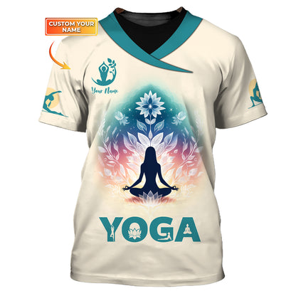 Woman Doing Yoga In Nature 3D Shirt Relax And Practice Yoga Custom T-Shirts