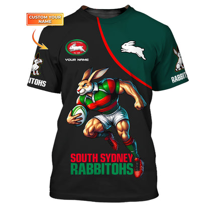 Rugby 3D Shirt South Sydney Rabbitohs Custom T-Shirts