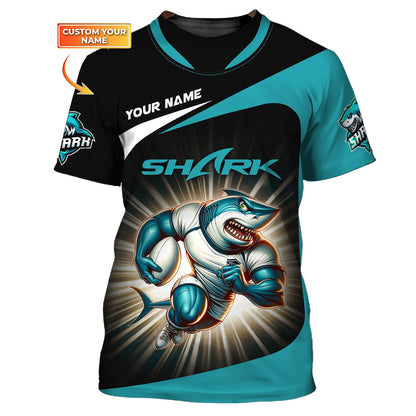 Zipper Hoodie Cronulla Sharks 3D Shirt Rugby Custom T-Shirts