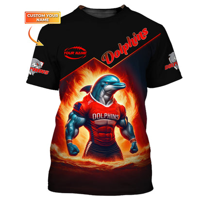 Rugby Lover Custom T-Shirts The Dolphins 3D Shirt