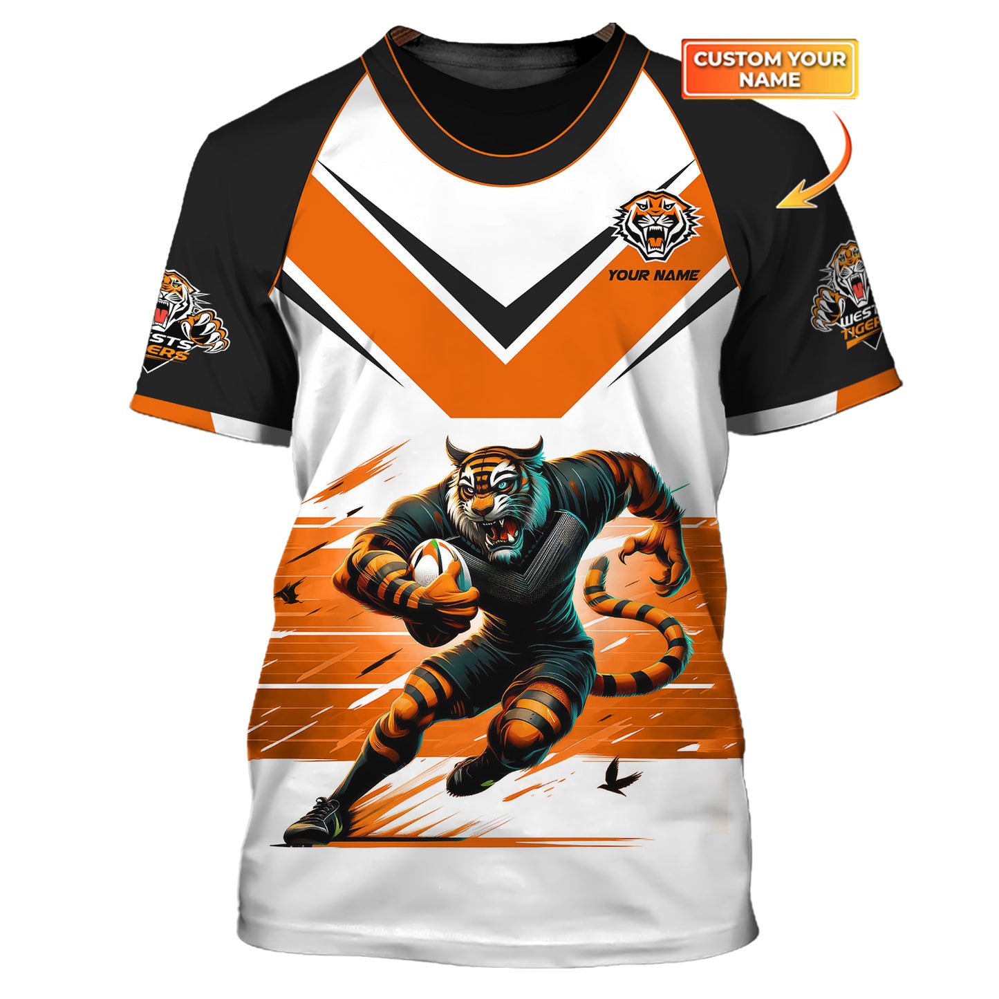 Rugby Lovers Custom T-Shirts  West Tigers 3D Shirt