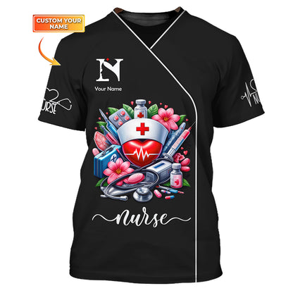 Medical Kit With Heart 3D Shirt Nurse Life Custom T-Shirts Gif For Nusre