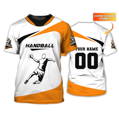 Zipper Hoodie Handball Jersey CusTom T-Shirts Person Throwing The Ball With Hands In The Air 3D Shirt