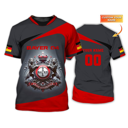 Bayer 04 Leverkusen Custom T-Shirts German Football Lovers 3D Shirt