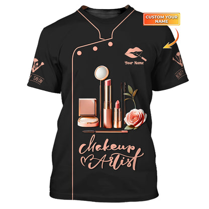 Makeup Artist Tools 3D Shirt Beauty Salon Custom T-Shirts