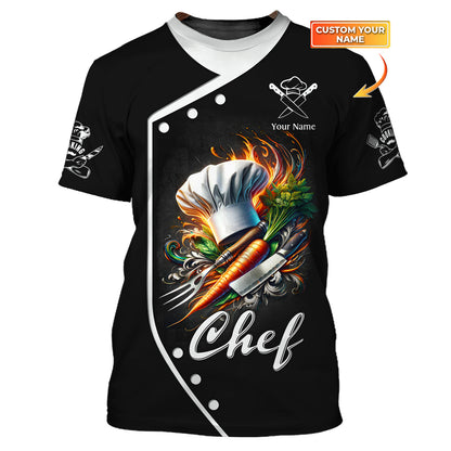 Zipper Hoodie Chef Cooking 3D Shirt Kitchen Tools Custom T-Shirts