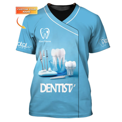 Zipper Hoodie Dentistry Clinic 3D Shirt Dental Custom T-Shirts Gif For Dentist