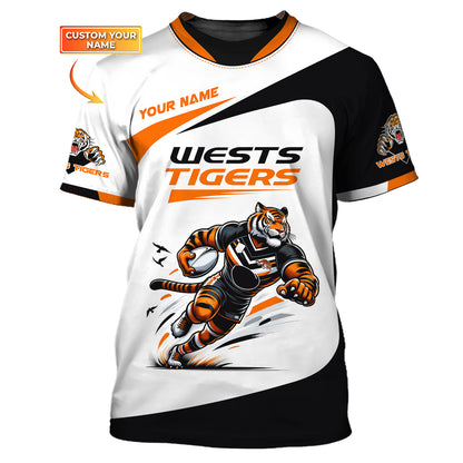 West Tigers 3D Shirt Rugby Custom T-Shirts