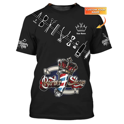 Professional Hair Cutting Tools 3D Shirt Barber Custom T-Shirts