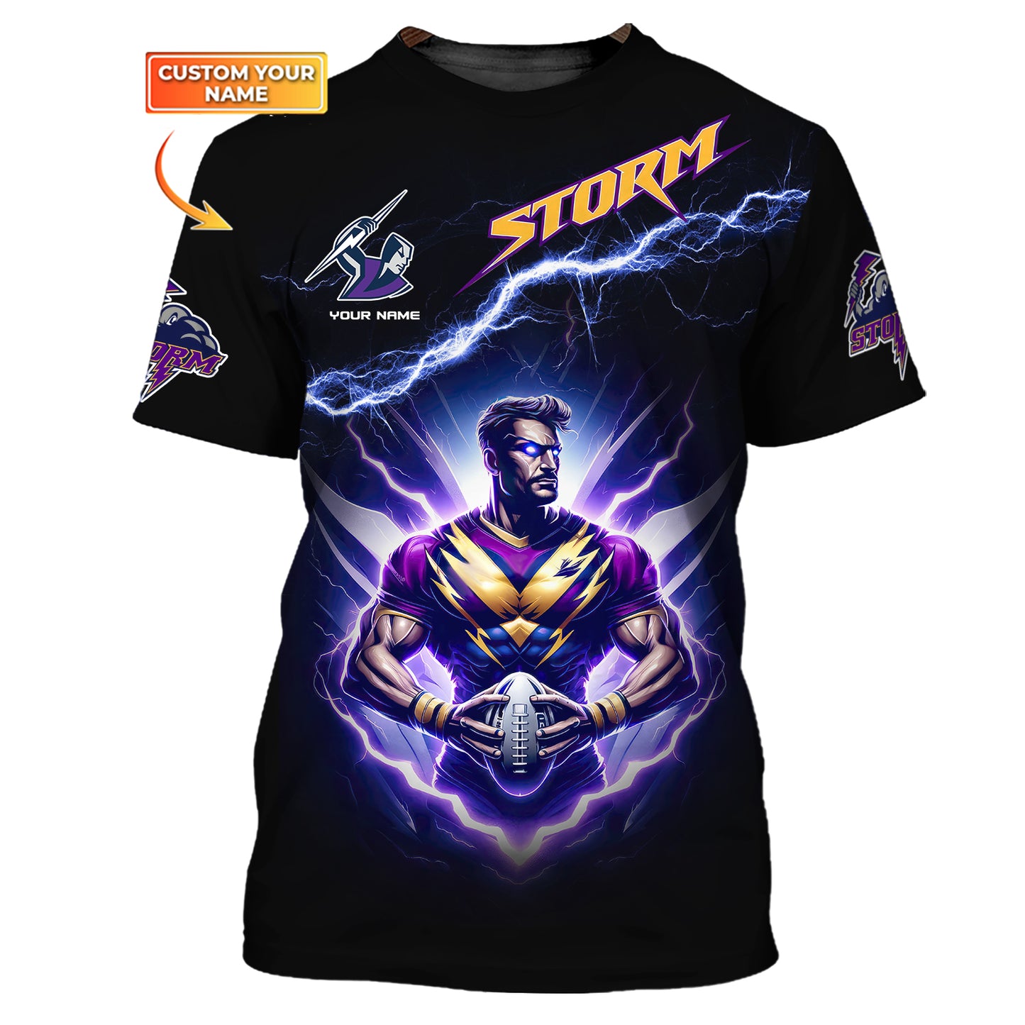 Personalized Shirt Melbourne Storm 3D Shirt Rugby Custom T-Shirts