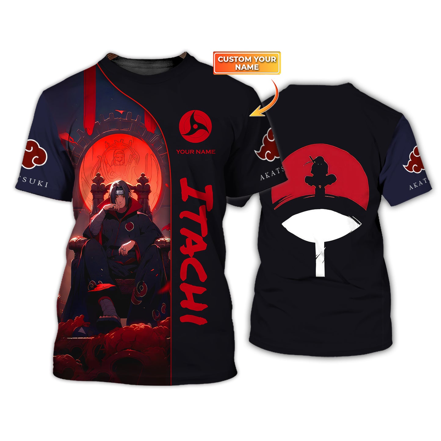 Uchiha Itachi 3D Shirt Naruto Custom T-Shirts