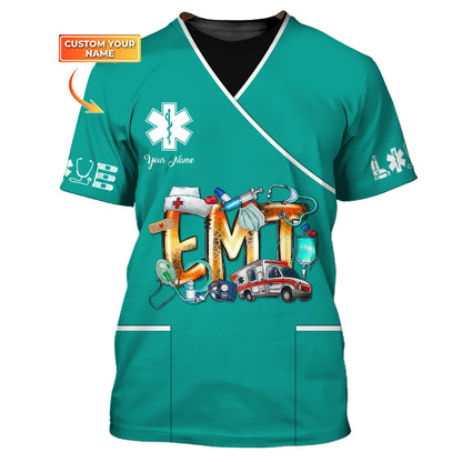 Medical First Aid Equipment 3D Shirt EMT Lover Custom T-Shirts