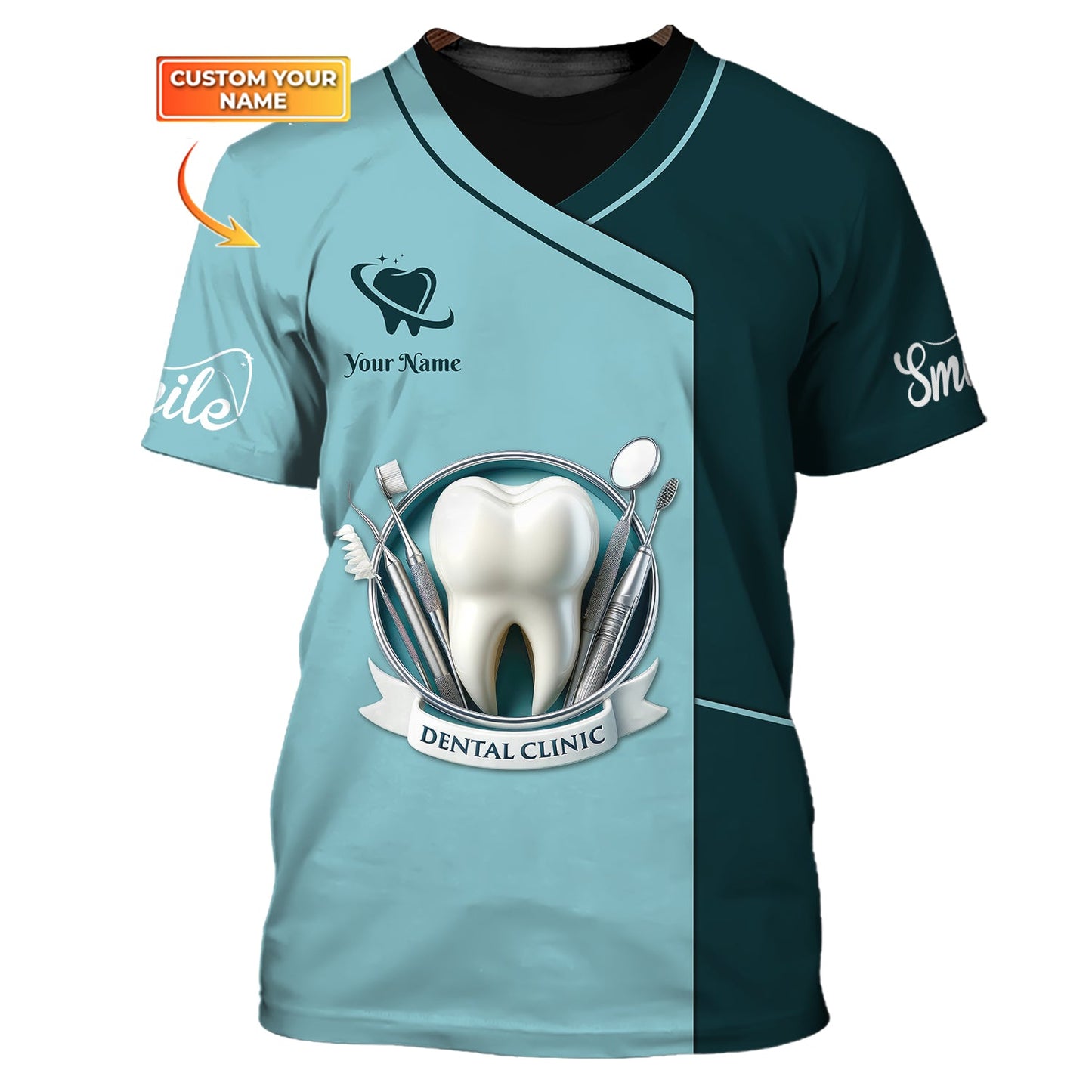 Zipper Hoodie Dental Clinic Tools 3D Shirts Dentist Custom T-Shirts