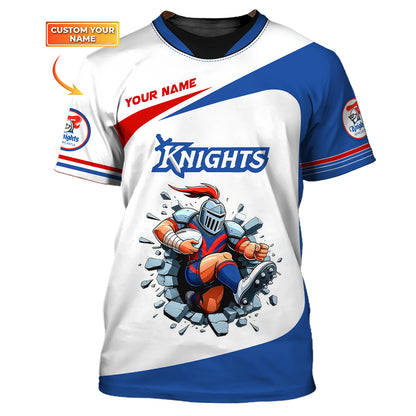 Newcastle Knights 3D Shirt Rugby Custom T-Shirts