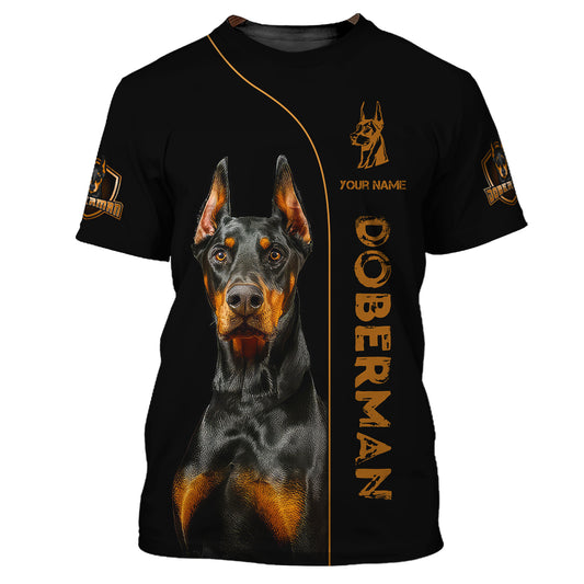 Doberman Dog Custom T-Shirts Professional Dogs 3D Shirt