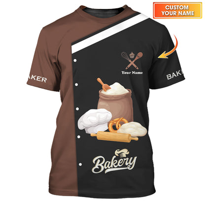 Flour Make The Bread 3D Shirt Baker Custom T-Shirts