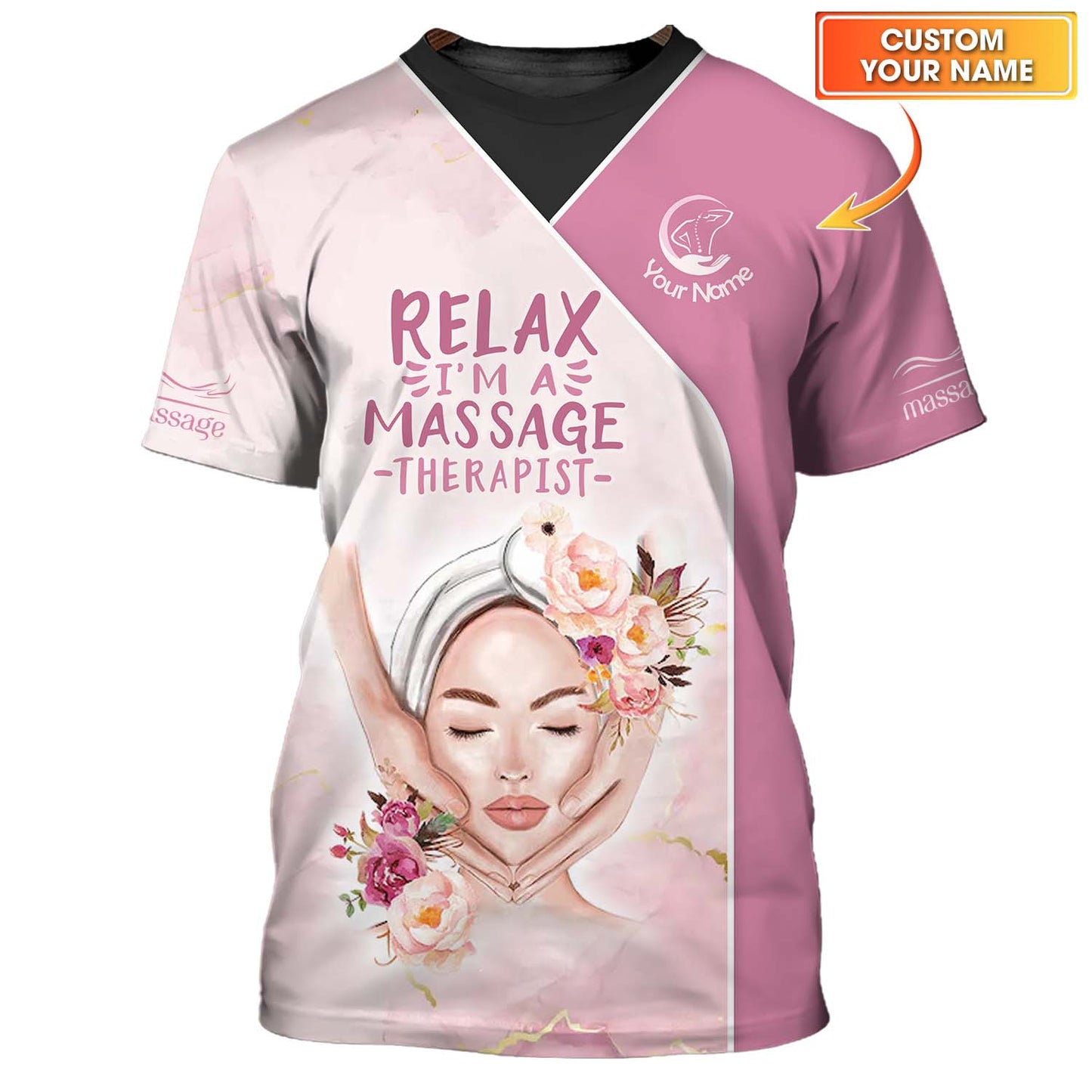 Zipper Hooodie Skin Care Relax 3D Shirts Massage Spa Beauty Custom T-Shirts