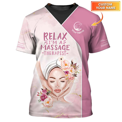 Zipper Hooodie Skin Care Relax 3D Shirts Massage Spa Beauty Custom T-Shirts