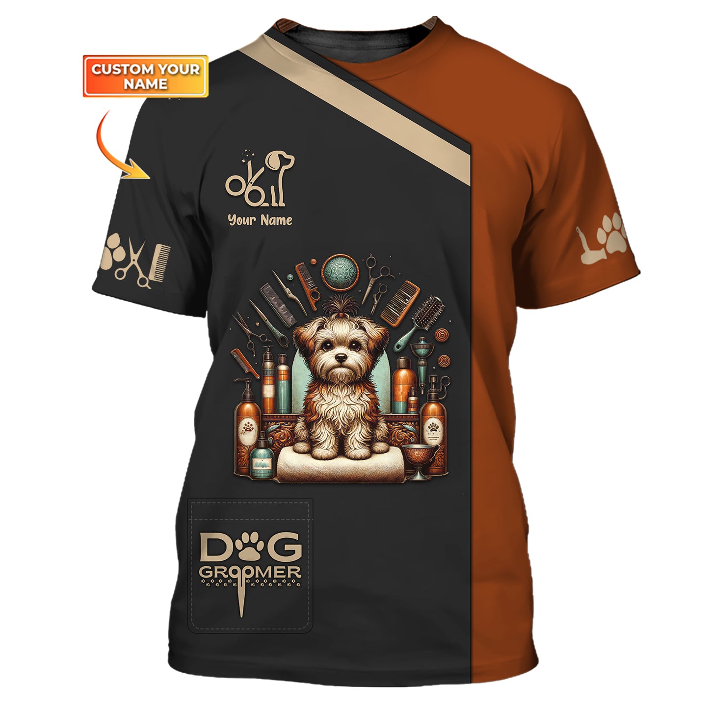 Essential Grooming Tools For Yorkies 3D Shirt Groomer Custom T-Shirts