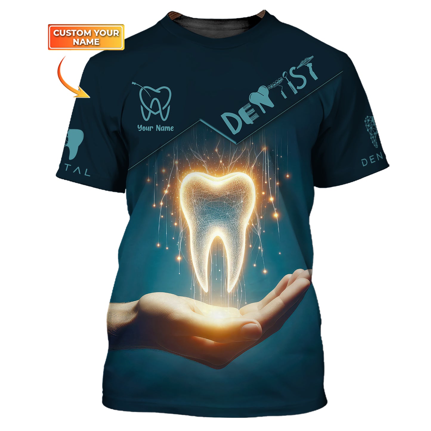 Dentist Clinic Custom T-Shirts Dental Technology 3D Shirt