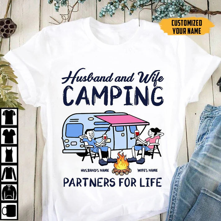 2D Camping Customized Name Shirt