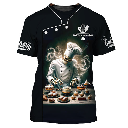 Baker Skull Custom T-Shirts Bakery 3D Shirt