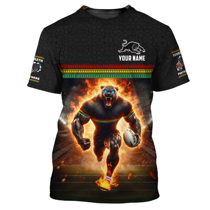 Penrith Panthers Angry 3D Shirt Rugby Custom T-Shirts