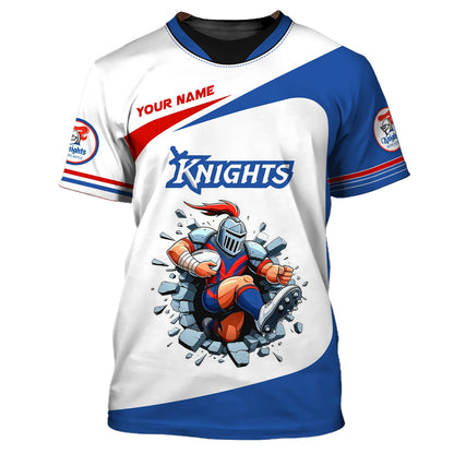 Zipper Hoodie Newcastle Knights 3D Shirt Rugby Custom T-Shirts