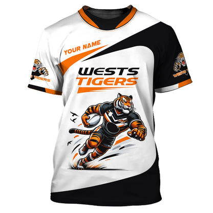 Zipper Hoodie West Tigers 3D Shirt Rugby Custom T-Shirts