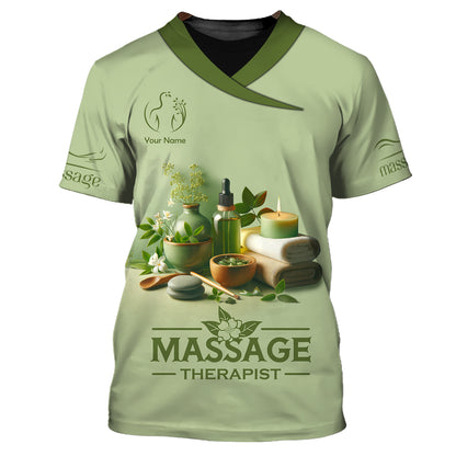 Massage Custom T-Shirts Skin Care Spa Set Decoration Candle 3D Shirt