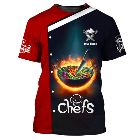 Unisex Chef, Cooking Chef Custom T-Shirts Gif For Chef 3D Shirt