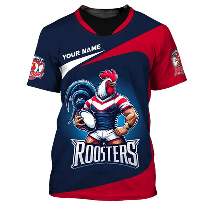 Zipper Hoodie Rugby Custom T-Shirts Sydney Roosters Lover 3D Shirt