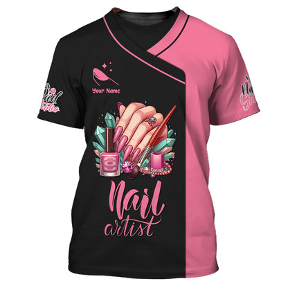 Nails Fancy For Uptown Girl 3D Shirt Nail Aritist Custom T-Shirts