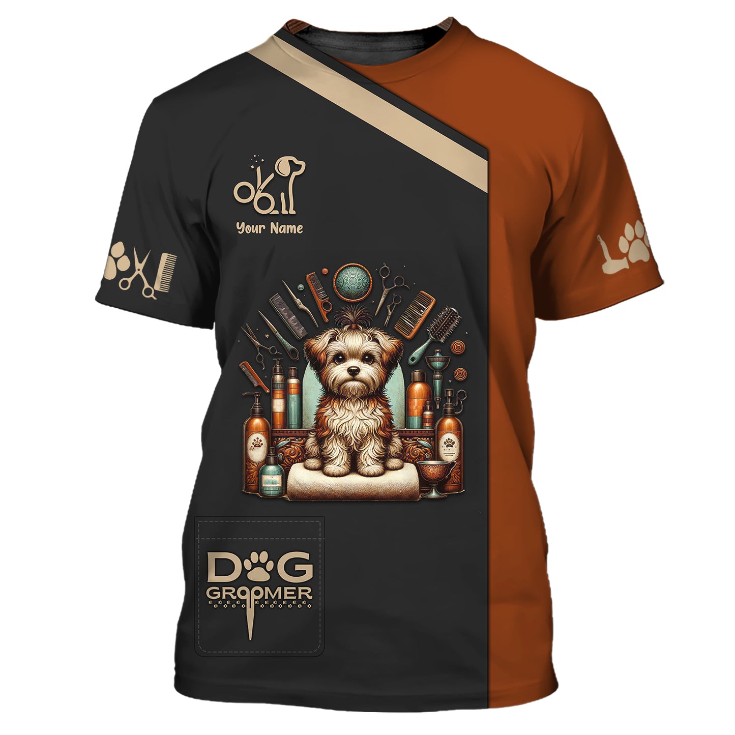 Essential Grooming Tools For Yorkies 3D Shirt Groomer Custom T-Shirts