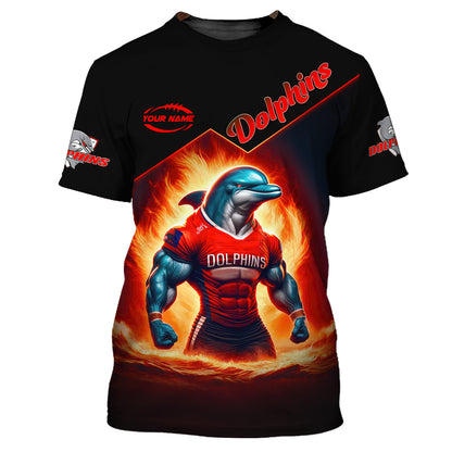 Rugby Lover Custom T-Shirts The Dolphins 3D Shirt