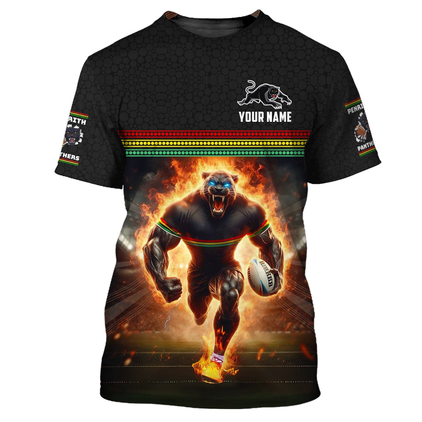 Zipper Hoodie Penrith Panthers Angry 3D Shirt Rugby Custom T-Shirts