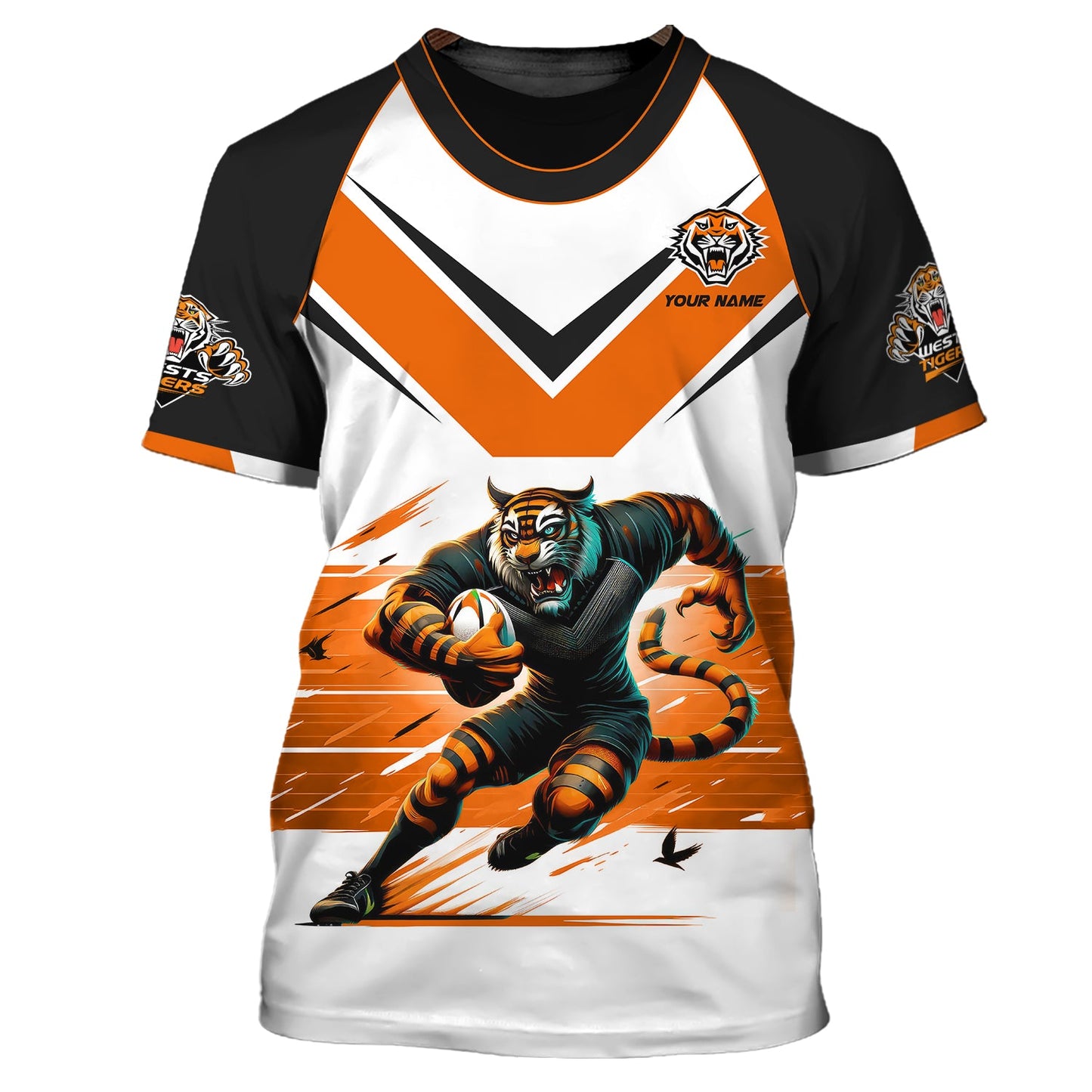 Zipper Hoodie Rugby Lovers Custom T-Shirts  West Tigers 3D Shirt