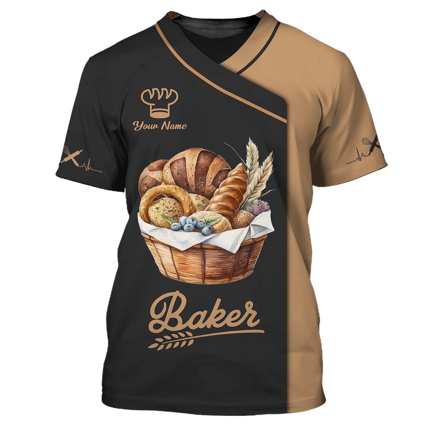 Bread Basket 3D Shirt Bakery Custom T-Shirt Gif For Baker