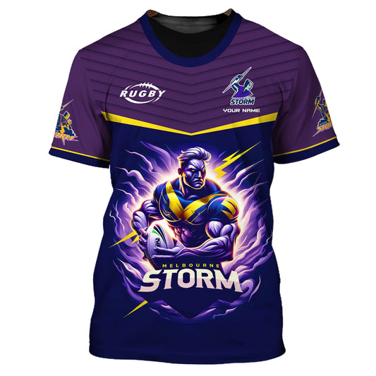 Melbourne Storm 3D Shirt Rugby Custom T-Shirts