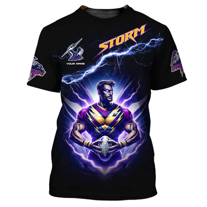 Personalized Shirt Melbourne Storm 3D Shirt Rugby Custom T-Shirts