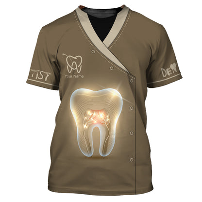 The Tooth Surface Glows 3D Shirts Gif For Dental, Cosmetic dentistry Custom T-Shirts