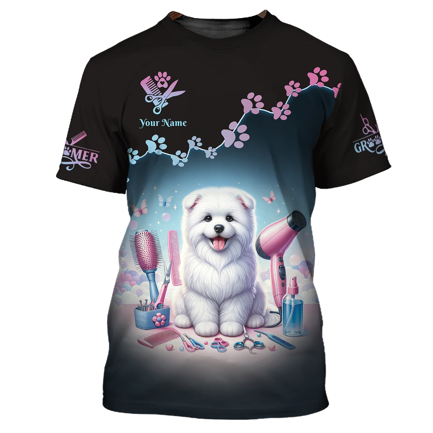 Groomer Custom T-Shirts Dog And Grooming Tools 3D Shirt