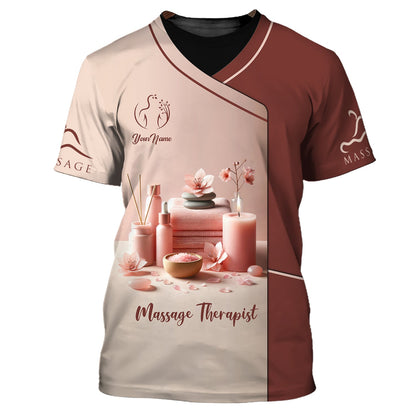 Zipper Hoodie Beautiful Spa Custom T-Shirts Cherry Blossom Therapeutic Massage Set 3D Shirt