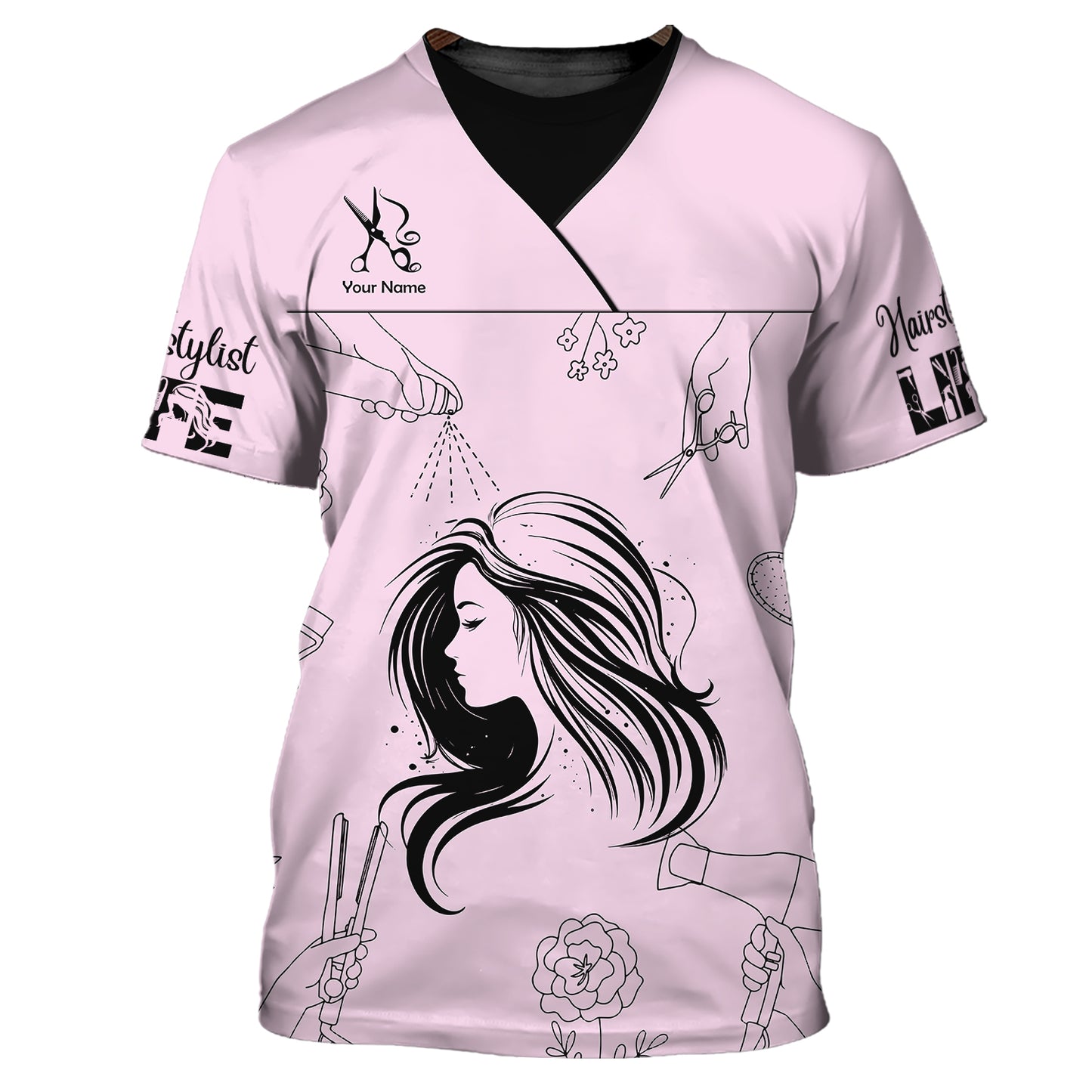 Hairdresser Tools 3D Shirt Hair Stylist Custom T-Shirts